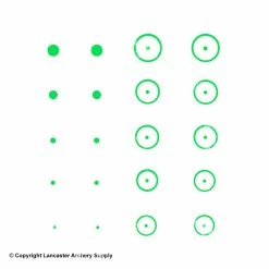Gunstar Precision Target Rub-On Aiming Reticles -.30-06 Outdoors Shop 2010030 green