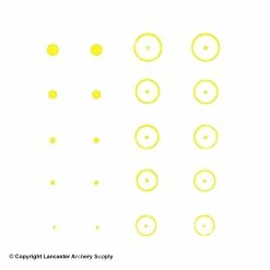 Gunstar Precision Target Rub-On Aiming Reticles -.30-06 Outdoors Shop 2010030 yellow