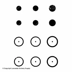 Gunstar Pro Series Rub-On Aiming Rings & Dots (Mongo) -.30-06 Outdoors Shop 2010034 black