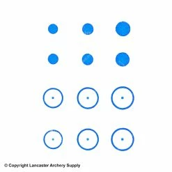 Gunstar Pro Series Rub-On Aiming Rings & Dots (Mongo) -.30-06 Outdoors Shop 2010034 blue
