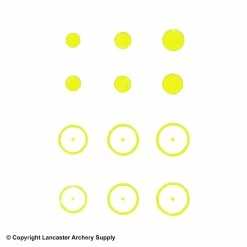 Gunstar Pro Series Rub-On Aiming Rings & Dots (Mongo) -.30-06 Outdoors Shop 2010034 yellow