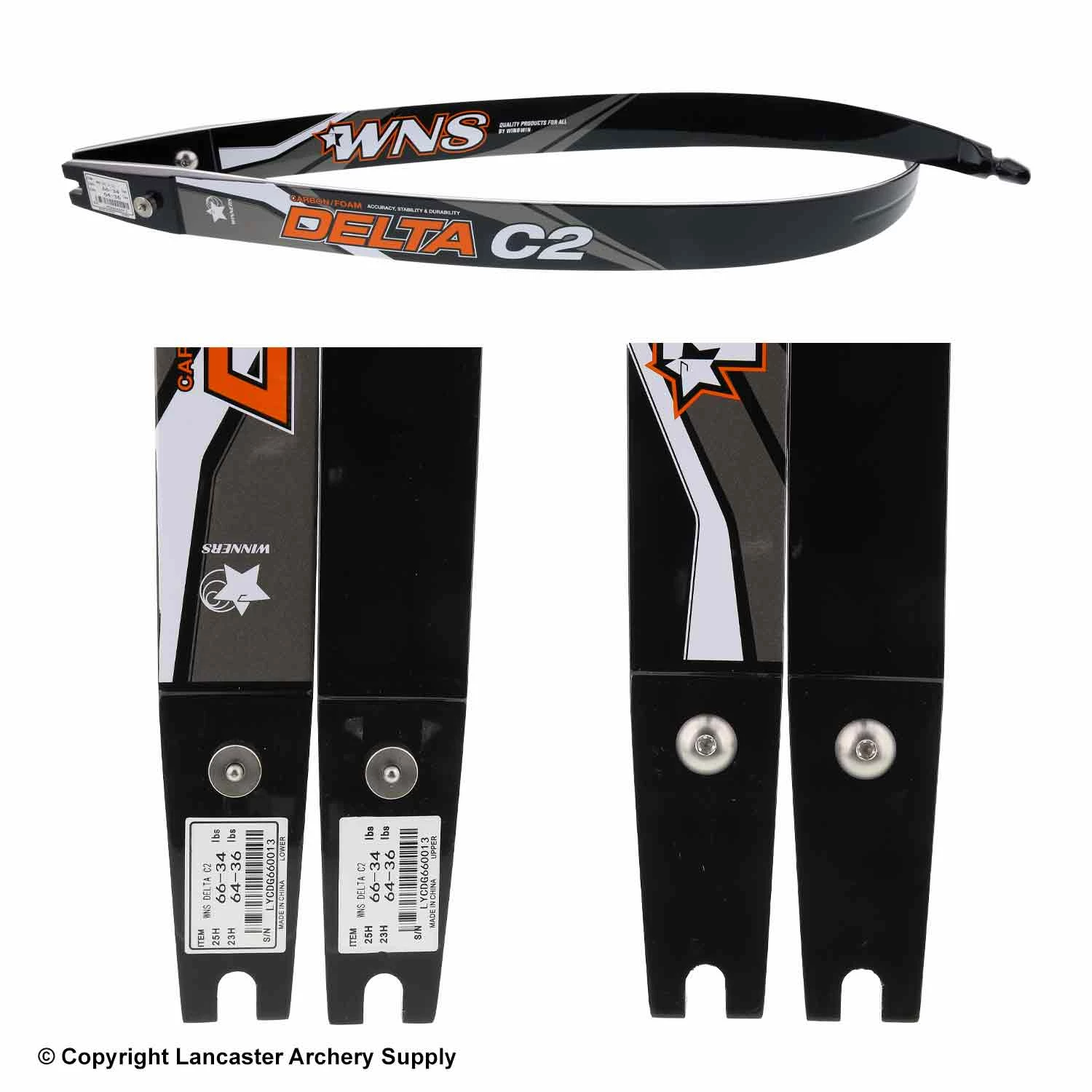 WNS Archery WNS Delta C2 Carbon / Foam Recurve Limbs (Open Box X1030425) 4 WNS Archery WNS Delta C2 Carbon / Foam Recurve Limbs (Open Box X1030425) - Image 2