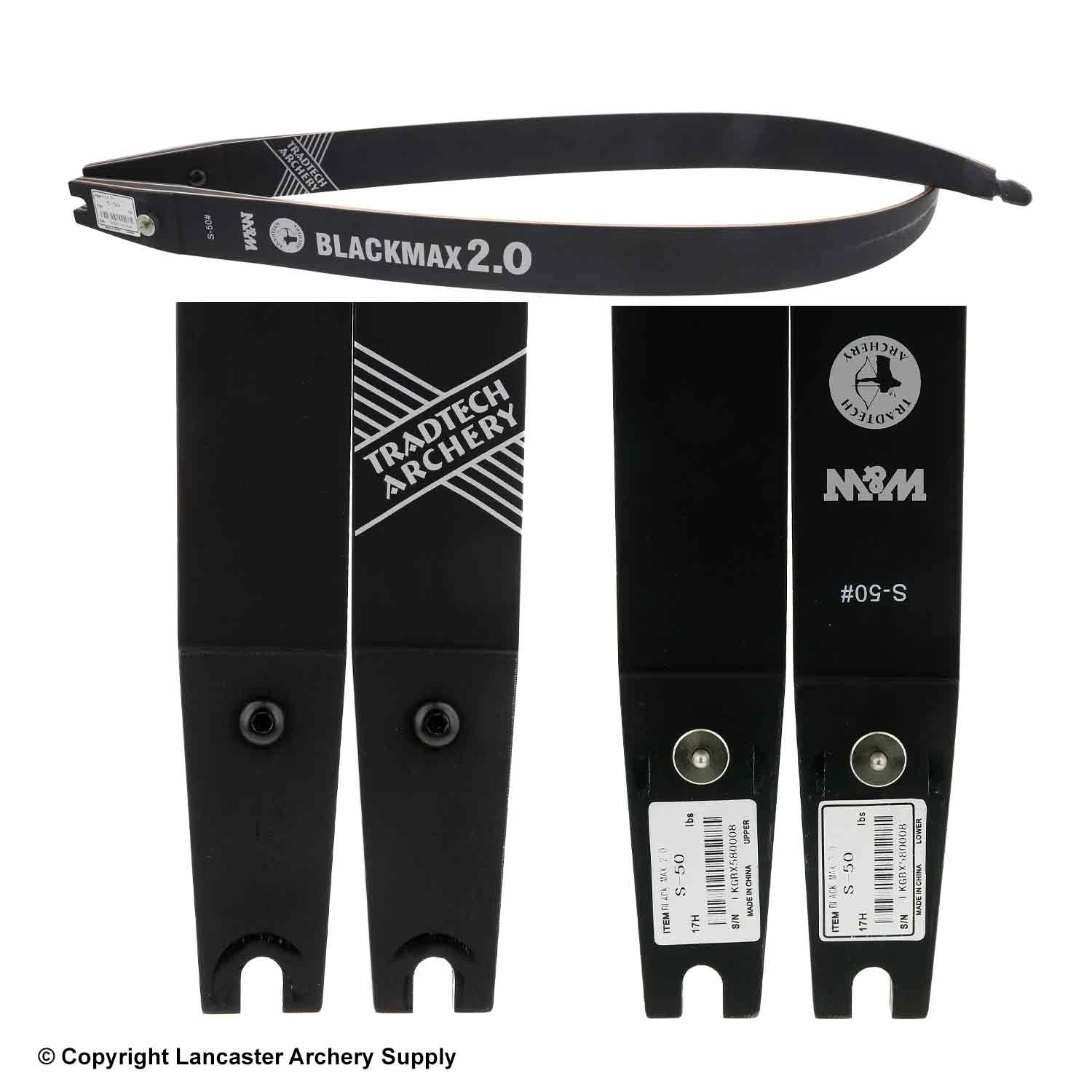 TradTech Archery TradTech Black Max 2.0 Glass/Wood Recurve Limbs (Open Box X1030444) 4 TradTech Archery TradTech Black Max 2.0 Glass/Wood Recurve Limbs (Open Box X1030444) - Image 2