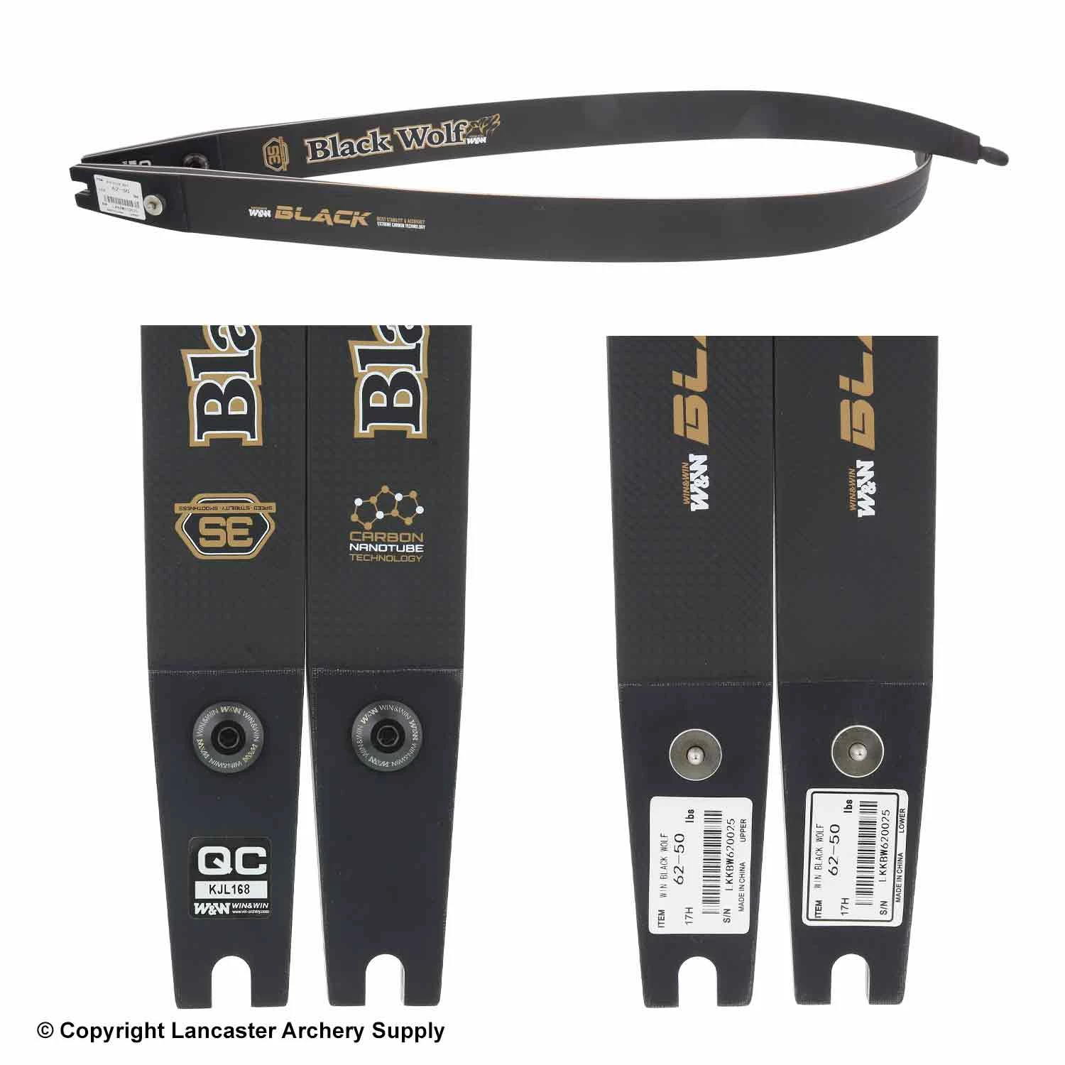 Win & Win Black Wolf Limbs 62" (X10301002) 4 Win & Win Black Wolf Limbs 62" (X10301002) - Image 2