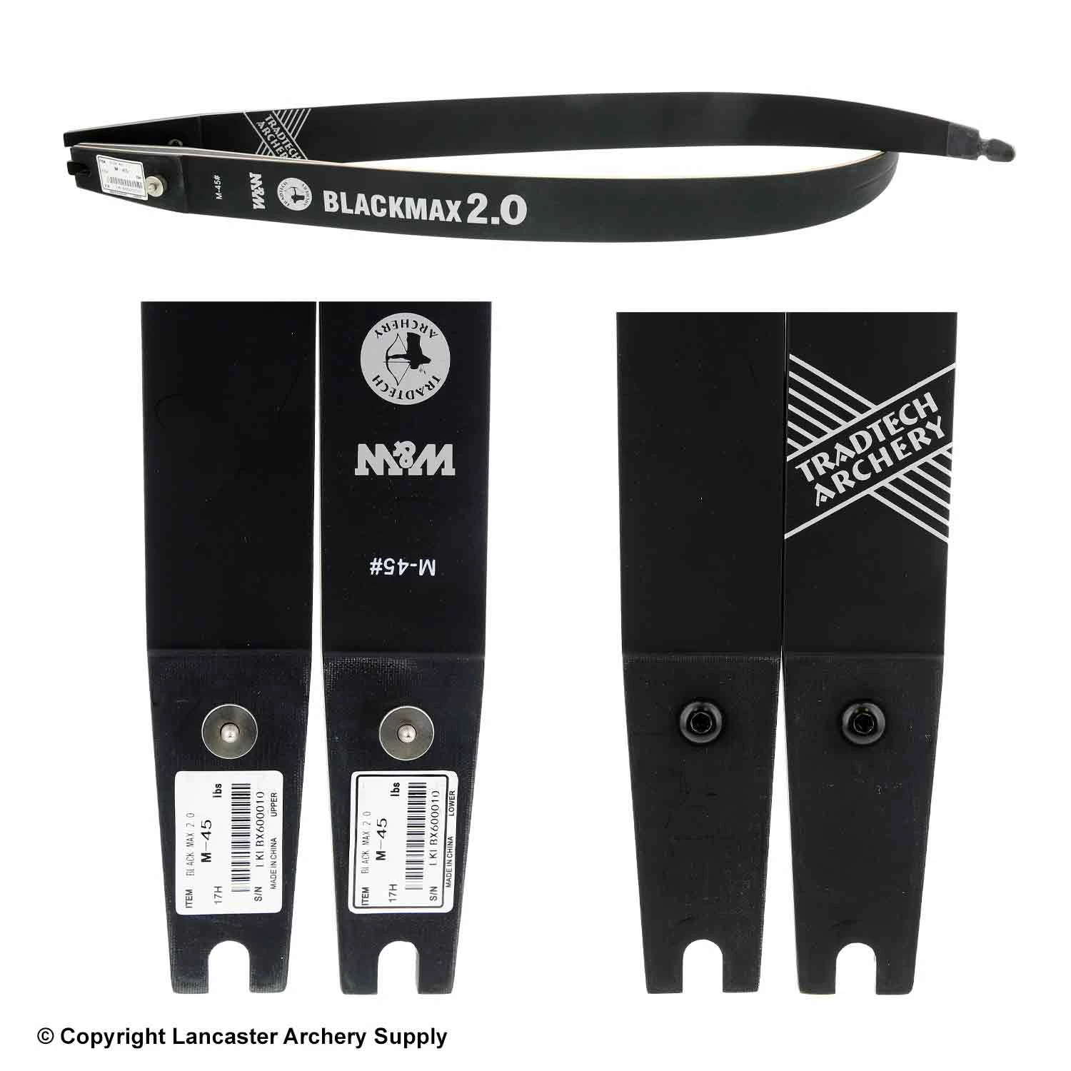 TradTech Archery TradTech Black Max 2.0 Glass/Wood Recurve Limbs (Open Box X1031037) 4 TradTech Archery TradTech Black Max 2.0 Glass/Wood Recurve Limbs (Open Box X1031037) - Image 2