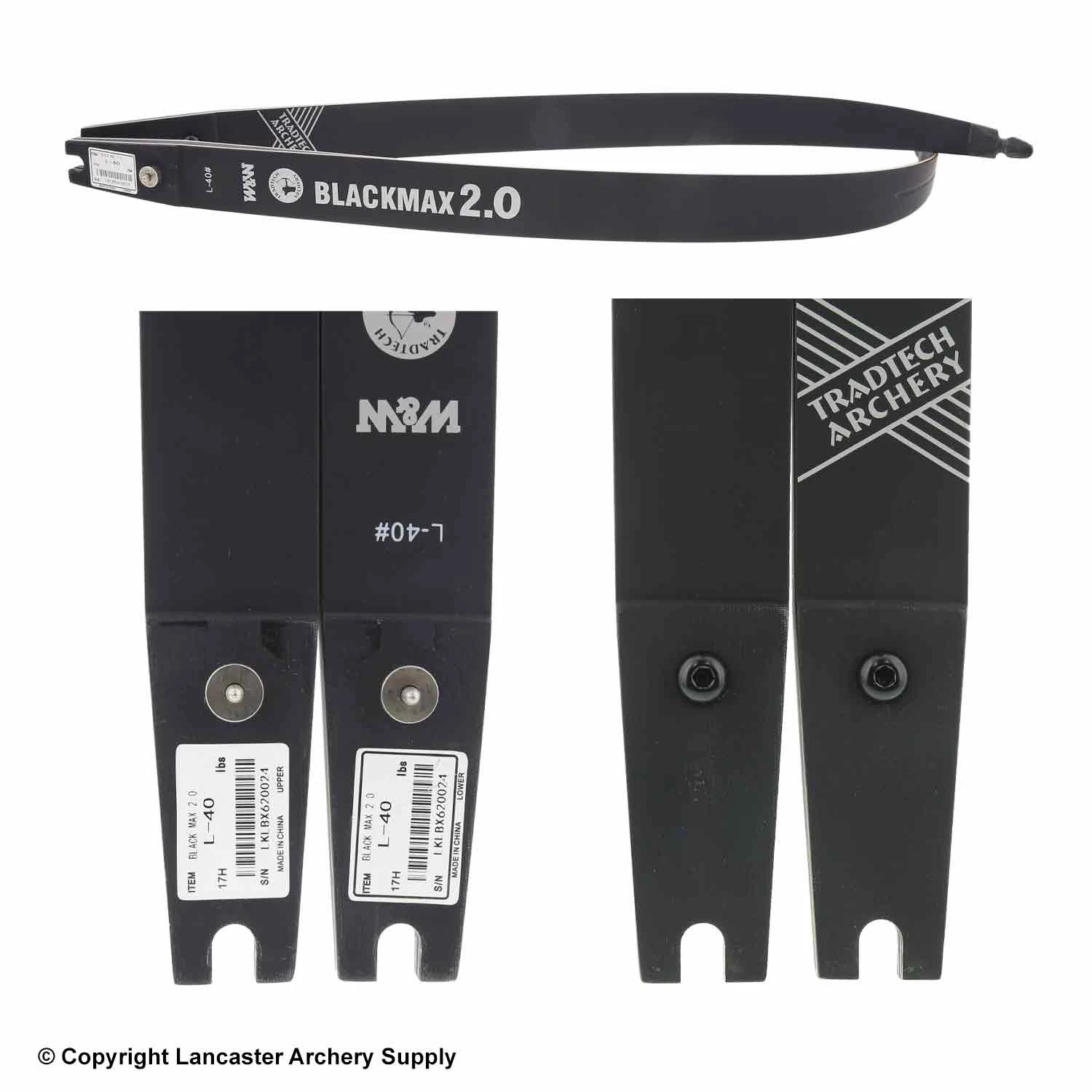 TradTech Archery TradTech Black Max 2.0 Glass/Wood Recurve Limbs (Open Box X1031244) 4 TradTech Archery TradTech Black Max 2.0 Glass/Wood Recurve Limbs (Open Box X1031244) - Image 2