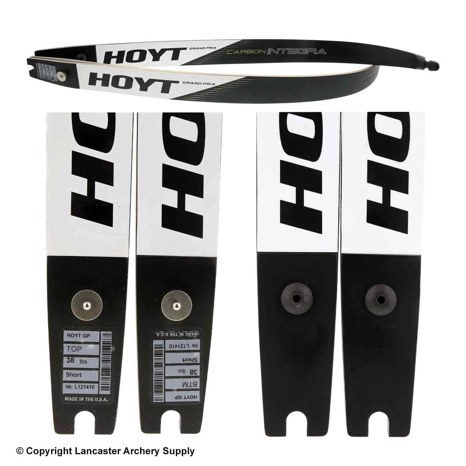 Hoyt Grand Prix Carbon Integra Recurve Limbs (Open Box) X1031600 4 Hoyt Grand Prix Carbon Integra Recurve Limbs (Open Box) X1031600 - Image 2