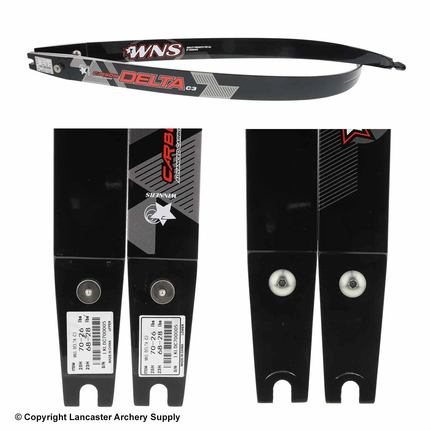 WNS Archery WNS Delta C3 Recurve Limbs (Open Box X1031601) 4 WNS Archery WNS Delta C3 Recurve Limbs (Open Box X1031601) - Image 2