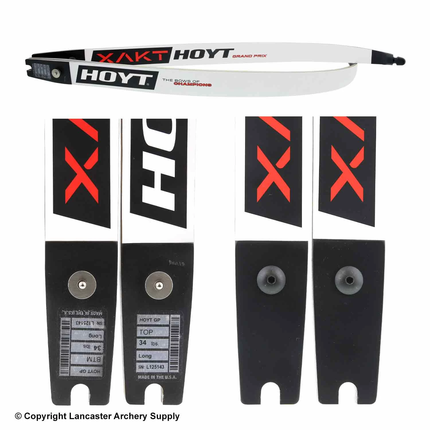 Hoyt Grand Prix Xakt ILF Recurve Limbs (Open Box X1031745) 4 Hoyt Grand Prix Xakt ILF Recurve Limbs (Open Box X1031745) - Image 2