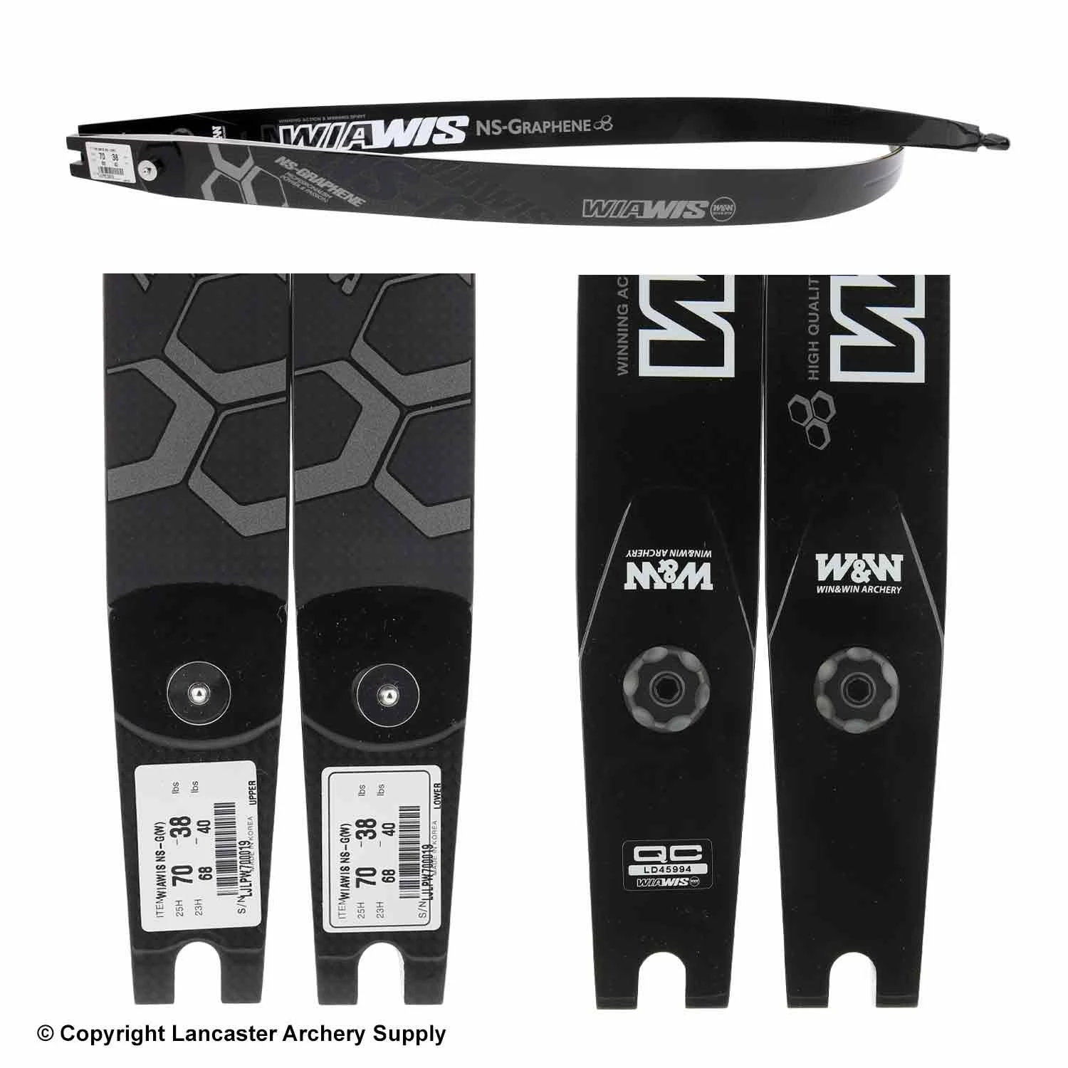 Win & Win Wiawis NS-G Wood Core / High Modulus Carbon ILF Target Recurve Limbs (Clearance X1031998) 4 Win & Win Wiawis NS-G Wood Core / High Modulus Carbon ILF Target Recurve Limbs (Clearance X1031998) - Image 2