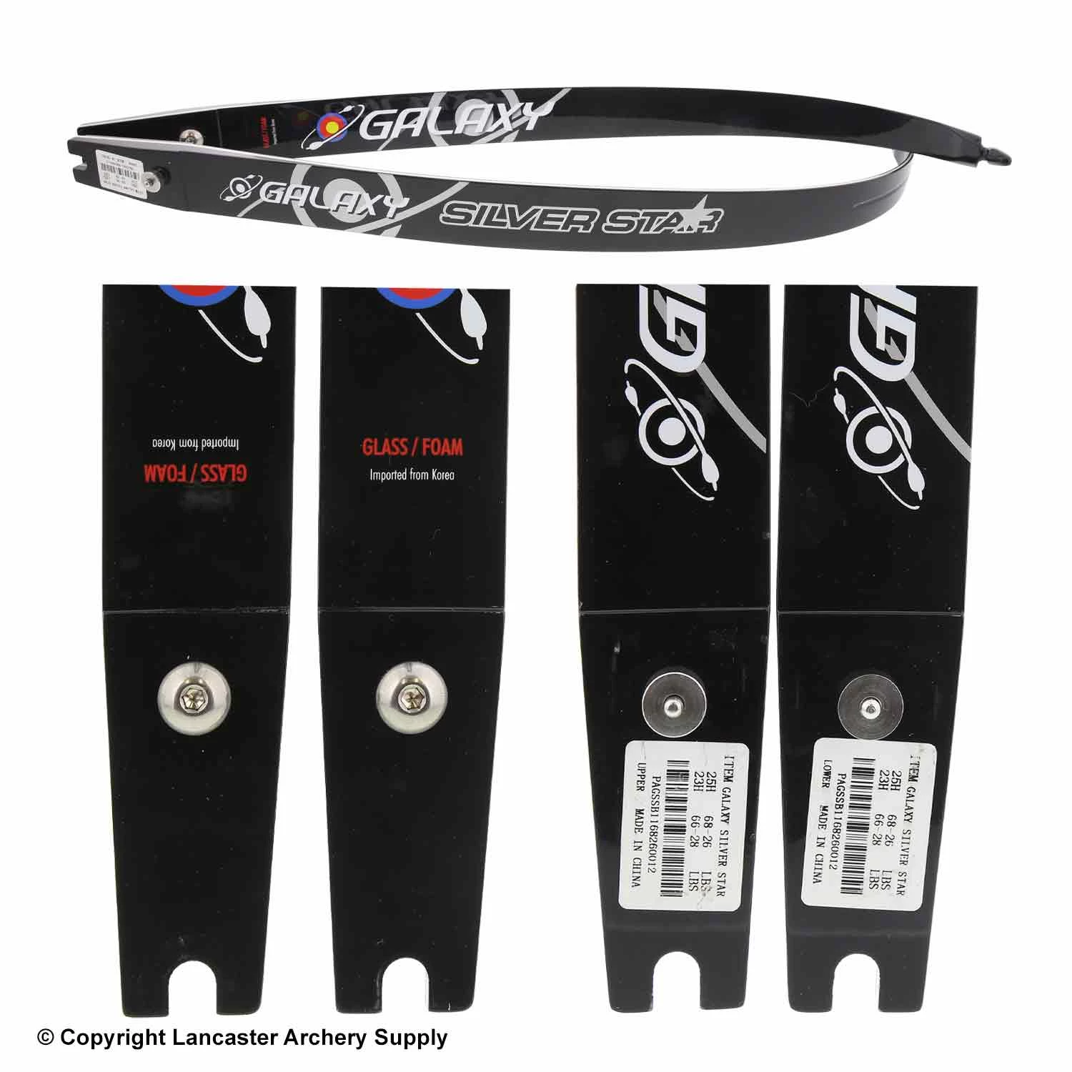 Galaxy Archery Galaxy Silver Star Recurve Limbs (Open Box X1032294) 4 Galaxy Archery Galaxy Silver Star Recurve Limbs (Open Box X1032294) - Image 2