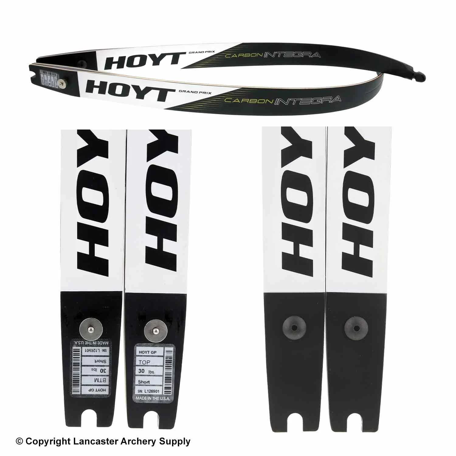 Hoyt Grand Prix Carbon Integra Recurve Limbs (Open Box X1032429) 4 Hoyt Grand Prix Carbon Integra Recurve Limbs (Open Box X1032429) - Image 2