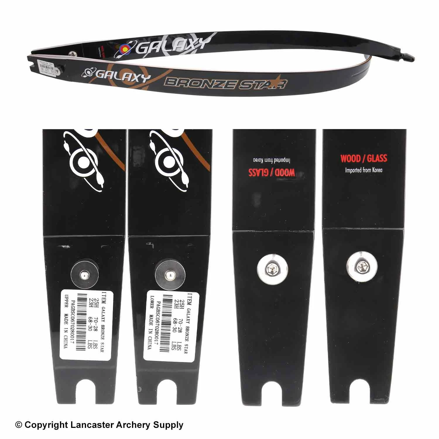 Galaxy Archery Galaxy Bronze Star Recurve Limbs (Open Box X1033536) 4 Galaxy Archery Galaxy Bronze Star Recurve Limbs (Open Box X1033536) - Image 2