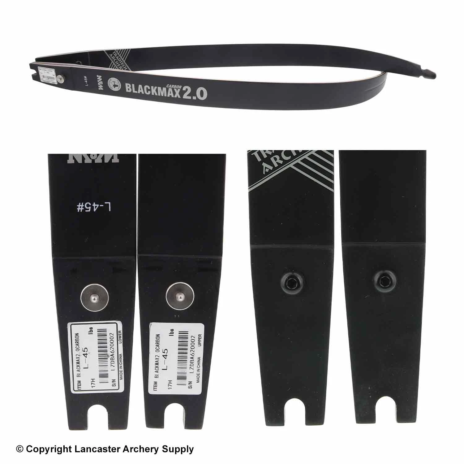 TradTech Archery TradTech Black Max 2.0 Carbon/Wood Recurve Limbs (Open Box X1033549) 4 TradTech Archery TradTech Black Max 2.0 Carbon/Wood Recurve Limbs (Open Box X1033549) - Image 2