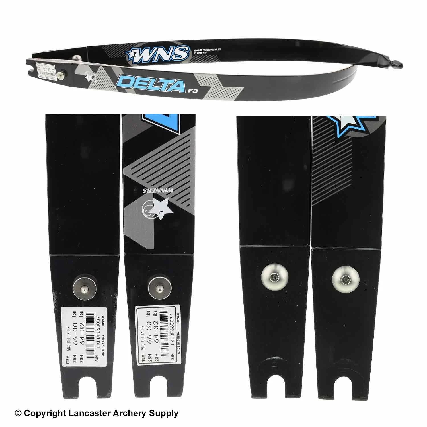 WNS Archery WNS Delta F3 Fiber Recurve Limbs (Open Box X1033670) 4 WNS Archery WNS Delta F3 Fiber Recurve Limbs (Open Box X1033670) - Image 2