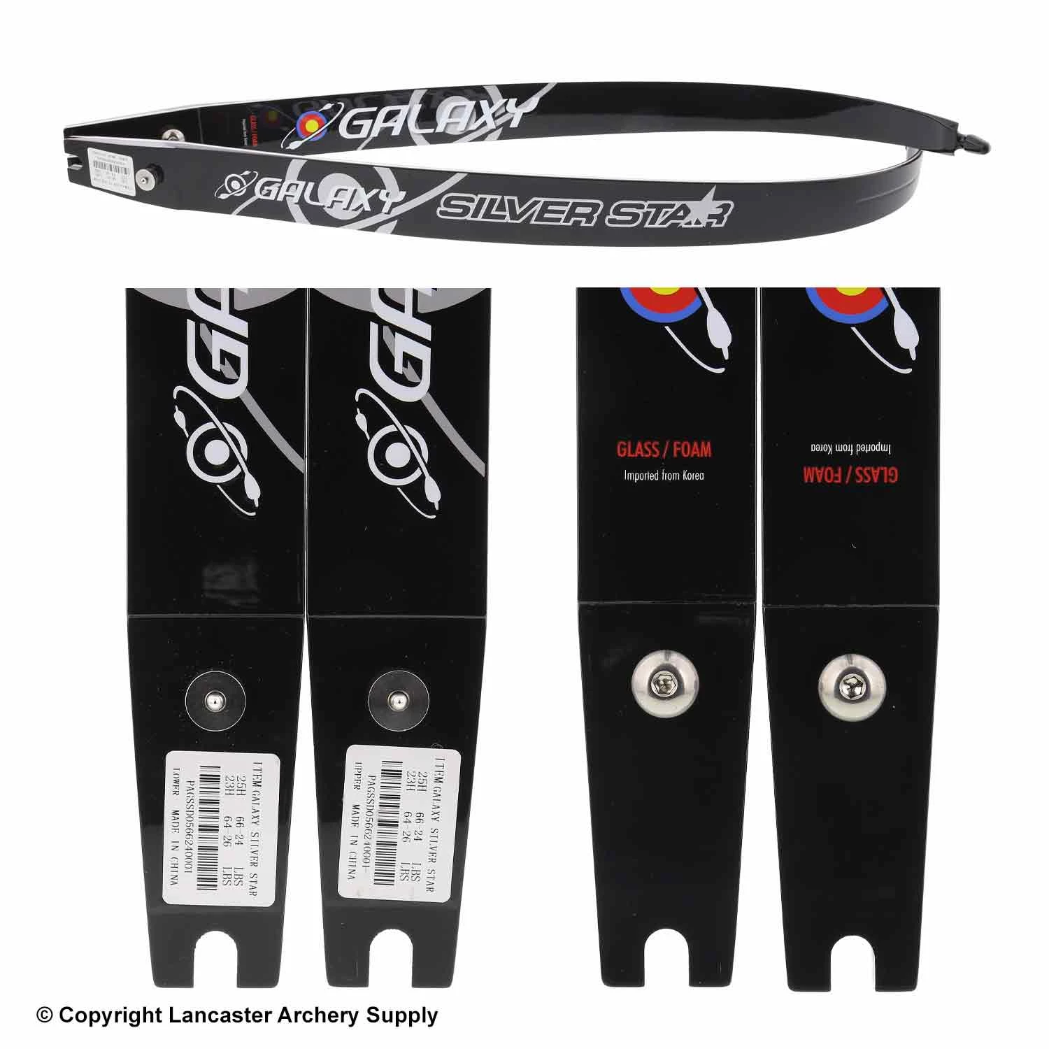 Galaxy Archery Galaxy Silver Star Recurve Limbs (Open Box X1033675) 4 Galaxy Archery Galaxy Silver Star Recurve Limbs (Open Box X1033675) - Image 2