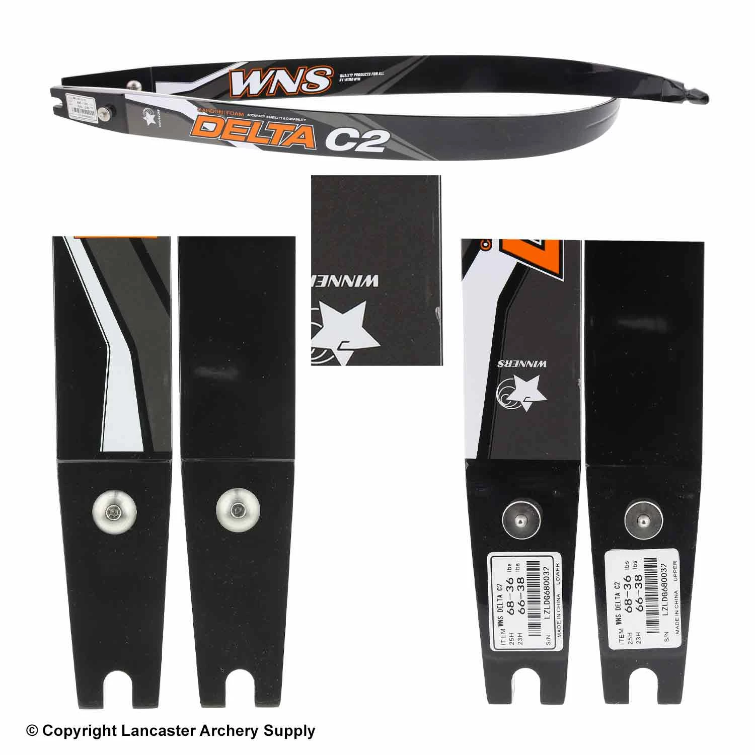WNS Archery WNS Delta C2 Carbon / Foam Recurve Limbs (Open Box X1033719) 4 WNS Archery WNS Delta C2 Carbon / Foam Recurve Limbs (Open Box X1033719) - Image 2