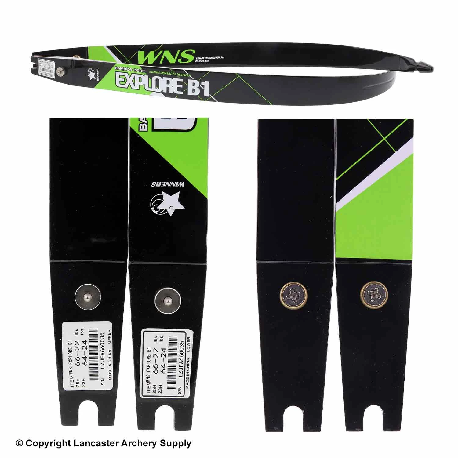 WNS Archery WNS Explore B1 Glass/Bamboo Recurve Limbs (Open Box X1033847) 4 WNS Archery WNS Explore B1 Glass/Bamboo Recurve Limbs (Open Box X1033847) - Image 2
